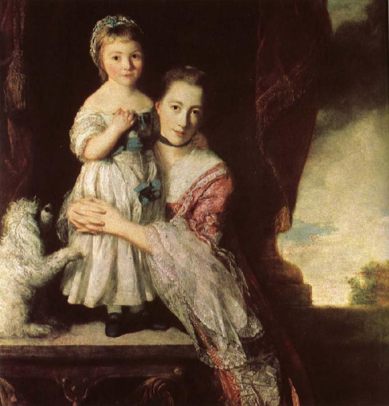 Sir Joshua Reynolds Georgiana,Countess Spencet and Lady Georgiana Spencer oil painting picture